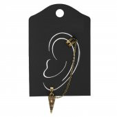 KL-AR-ZAMAK OBJE ZİNCİR EAR CUFF KÜPE - 1