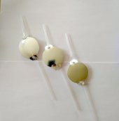 Pipet Metalize Gümüş Körüklü 10 Adet - 1