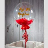 ŞEFFAF BALON VE İYİ Kİ DOĞDUN STİCKER ETİKETİ İLE BİRLİKTE ALTIN - 2