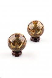 Kaplan Gözü Taşından Orgonit Küre thumbnail 1