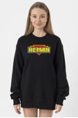 He Man Logo Siyah Kadın 2ip Sweatshirt - 1