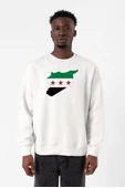 Suriye Yeni Bayrak Beyaz Erkek 2ip Sweatshirt thumbnail 1