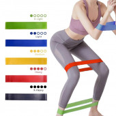 Leyaton 5'li Aerobik Bandı Lateks Bant Seti Pilates Yoga Lastiği Seti Çantalı - 1
