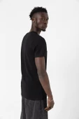Suriye Yeni Bayrak Siyah Erkek V yaka Tshirt - 3