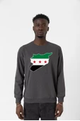 Suriye Yeni Bayrak Füme Erkek 2ip Sweatshirt - 1