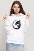 Allien Xenomorph Beyaz Kadın 3ip Kapşonlu Sweatshirt thumbnail 1
