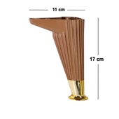 Mobilya Kanepe Koltuk Tv Ünitesi Konsol Ayağı Baza Ayakları Kahverengi 17 Cm (4 ADET) - 3