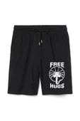 Free Facehugger Hugs Erkek Siyah Şort - 1