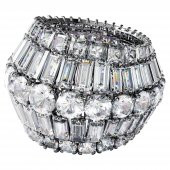 5610392 Swarovski Yüzük Hyperbola:Rıng L Rows Whıte/Rhs 58 - 1