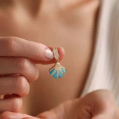 14 Ayar İstiridye Charm Uç ( Bilezik-Kolye) - 1