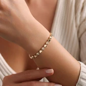 İtaly Altın Bileklik Triangle - 2