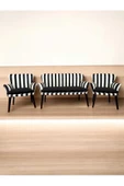 Çay Seti Koltuk Takımı- Bahçe - Balkon Oturma Grubu - Koltuk Takımı Zebra Model - 1