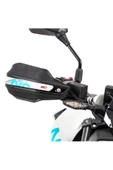 GP Kompozit CF Moto 250 NK 2018-2022 Uyumlu Plastik Elcik Koruma Siyah TURKUAZ - 3