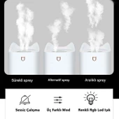 Leerfei K7 3L Su Kapasiteli Rgb Işıklı Hava Nemlendirici Buhar Makinası - 5