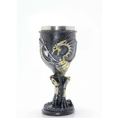 Ejderha Tasarımlı Paslanmaz Çelik Kadeh Bardak - 1