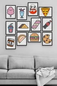 Fast Food 12 Parça Ahşap Mdf Tablo Zlltb177 - 1