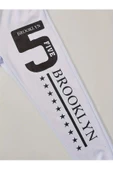 Brooklyn baskılı oversize 3 iplik eşofman altı - 2