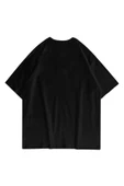 Unisex Essentials Siyah Oversize Tshirt - 3