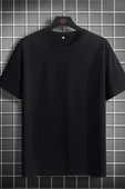 Unisex Van Gogh Netherlands Baskılı Siyah Oversize Bisiklet Yaka T-shirt - 2