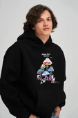 Siyah Higher World Kanye Kapüşonlu Sweatshirt thumbnail 3