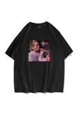Unisex Hannah Montana Siyah Oversize Tshirt - 1