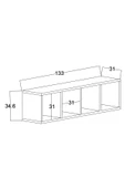 Fly Mobilya Dabi Kitaplık,modüler Kitaplık,çok Amaçlı Dolap,tv Sehpası - Fly172055 - 5