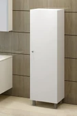 Fly Mobilya Pari Vileda Dolabı Beyaz Raflı Çok Amaçlı Banyo Dolabı Banyo Mutfak Boy Dolabı - 2