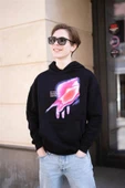 Siyah Unisex Ungrateful Kapüşonlu Sweatshirt thumbnail 3