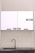 Fly Mobilya 100 CM EMİLY MUTFAK ÜST MODÜL ANTRASİT - 3