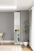 Fly Mobilya 40 Cm Greena Boy Dolabı, Çok Amaçlı Yeşil Modern Mdf Boy Dolabı - 3