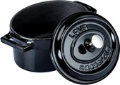 Lava Trendy Oval Siyah 10 cm Mini Döküm Tencere - 1