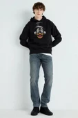 Baskılı Kapşonlu Sweatshirt fm1.109SÖ - 1