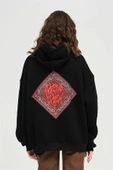 Unisex Cactus Jack Bandana Siyah Oversize Sweatshirt thumbnail 3