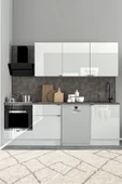 Fly Mobilya 240 Cm %100 Mdf Tezgahlı Efil Ankastre Mutfak Dolabı - 1