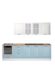 Fly Mobilya 270 Cm Pastel Tezgahlı Ankastre Modüllü Mdf Kapaklı Hazır Mutfak Dolabı (TEZGAH DAHİL) - 4