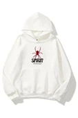 Beyaz Unisex Spirit Kapüşonlu Sweatshirt thumbnail 2