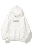 Beyaz Unisex Made In Disintegration Kapüşonlu Sweatshirt - 2