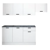 Fly Mobilya 220 cm Göcek Beyaz Melamin Mutfak Dolabı thumbnail 4