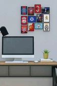 Ünlü Takımlar 12 Parça Mdf (ahşap) Tablo Ofis Boyu - 1