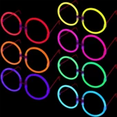 Nessiworld   Glow Stick Yuvarlak Gözlük - Glow Partisi Gözlükleri - Glow Stick Gözlük 12 Adet - 2
