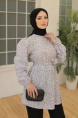Desenli Tunik Gri - 20275.1778. - 1