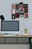 La Casa De Papel 12 Parça Mdf (ahşap) Tablo Ofis Boyu thumbnail 1