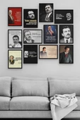 Muhsin Yazıcıoğlu 12 Parça Ahşap Mdf Tablo Zlltb287 - 1