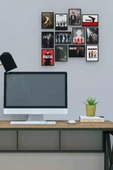 Mafia 12 Parça Mdf (ahşap) Tablo Ofis Boyu - 1