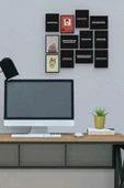 Azer Bülbül 12 Parça Mdf (ahşap) Tablo Ofis Boyu - 1