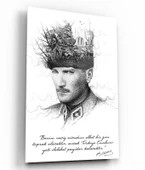 Atatürk Cam Tablo | Hediyelik, Dekoratif, Ofis, Mutfak - 1