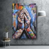 Grafiti Eller Cam Tablo | Hediyelik, Dekoratif, Ofis, Mutfak - 5