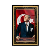 Atatürk Cam Tablo | Hediyelik, Dekoratif, Ofis, Mutfak - 3