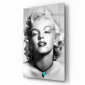 Marilyn Monroe Cam Tablo | Hediyelik, Dekoratif, Ofis, Mutfak - 2
