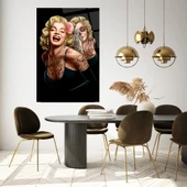 Marilyn Monroe Cam Tablo | Hediyelik, Dekoratif, Ofis, Mutfak - 5